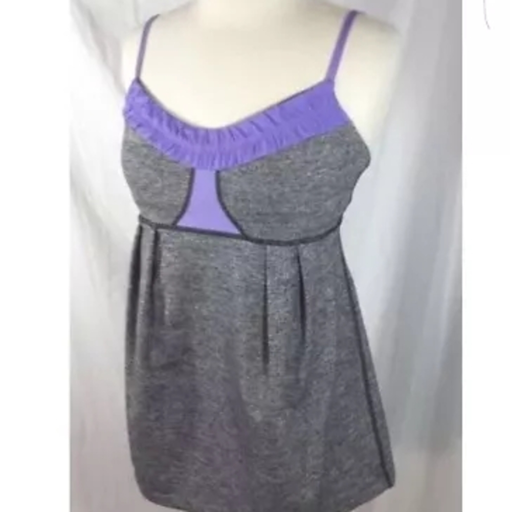 2/$50 lululemon athletica Gray and Purple Camisole Top